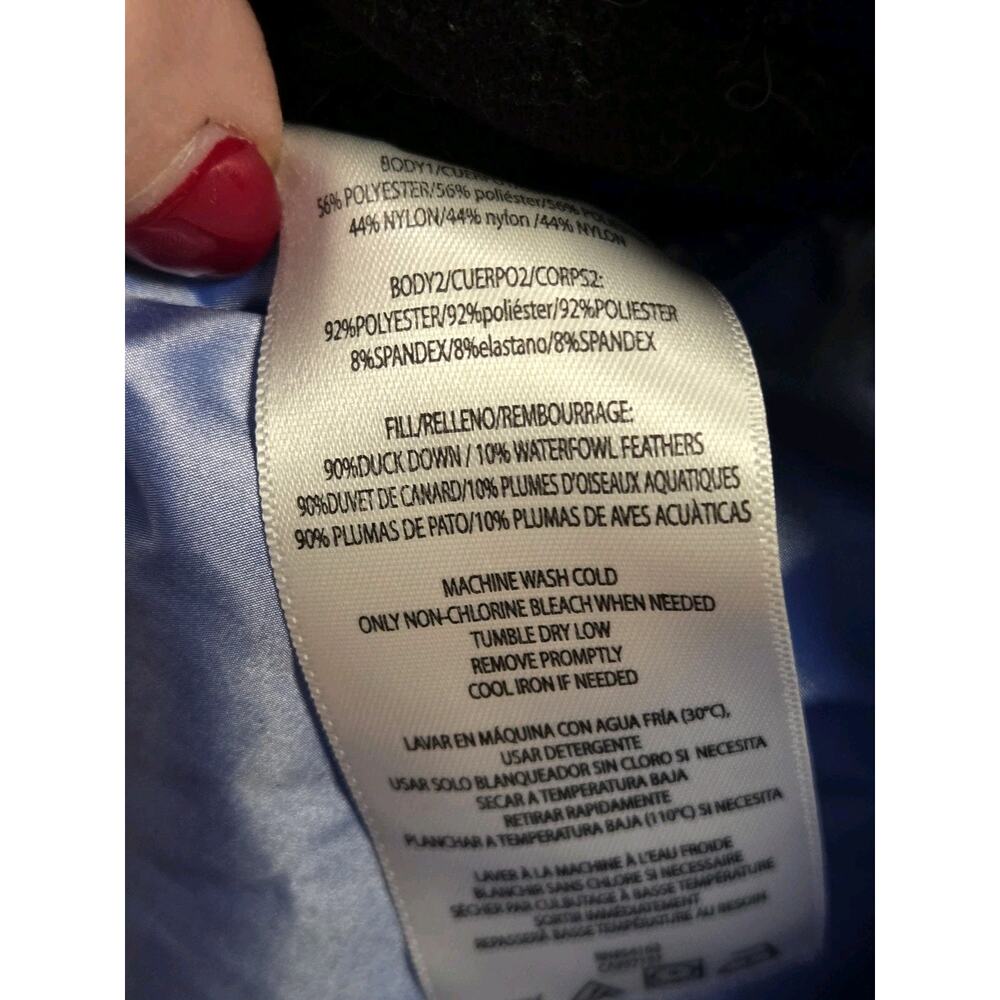 Calvin Klein Womens Blue Metallic Down Puffer Vest Large - Picture 3 of 6